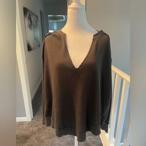 Free People we the free oversized thermal top xs